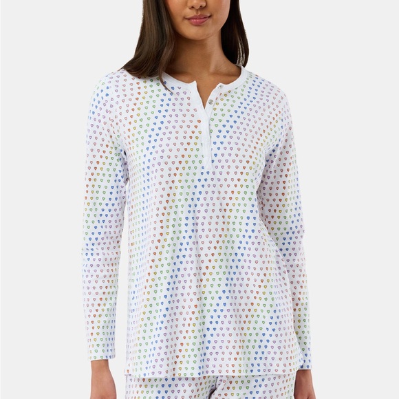 Roller Rabbit Other - Roller Rabbit Disco Hearts White Henley Pajama Top Multiple Sizes